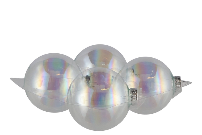 Glass Ball Clear Pearl 100mm P/4