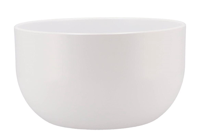 <h4>Ceramic White Matt Bowl Orchid 26x15cm</h4>