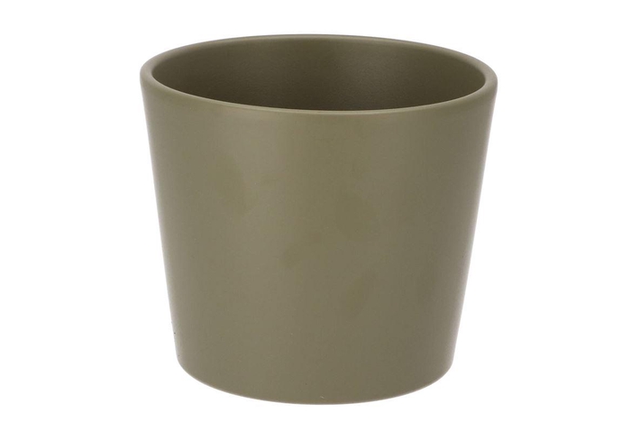 Ceramic Capers Green Matt Pot 15x13,5cm