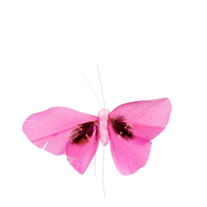 <h4>Butterfly 6x10cm+12cm Draad 48 St. Roze 1st/zak</h4>