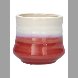 DF03-666420404 - Pot Stuart d7.5/8.3xh7.4 pink/white