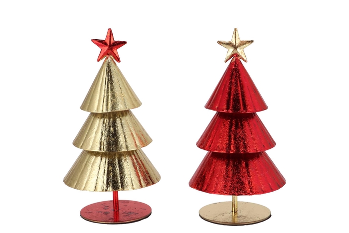 Glam Wild Red Mix Xmas Tree Iron Ass 11x11x18cm Nm