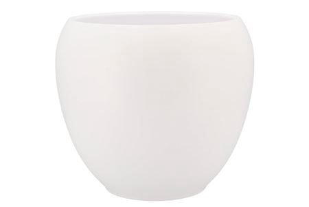 <h4>Vinci Matt White Flower Pot 28x24cm</h4>