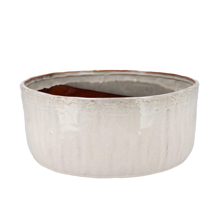 <h4>Iron Stone White Bowl Round 36x36x15cm</h4>