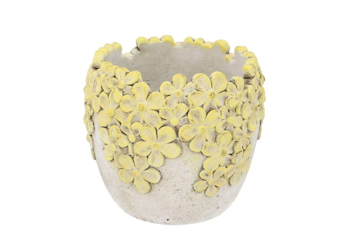 <h4>Dante Light Yellow Pot Bloom 15x15x13cm</h4>