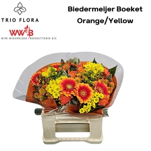 Boeket Biedermeijer Orange/Yellow