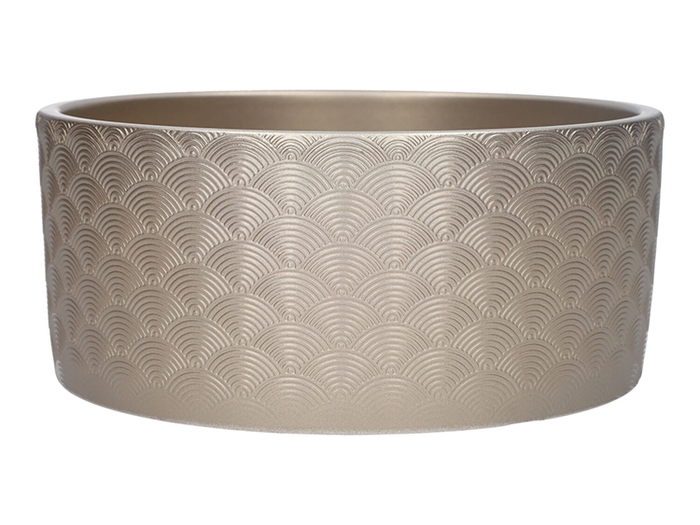 <h4>DF03-885470700 - Planter Napoli d18.5xh9 champagne</h4>