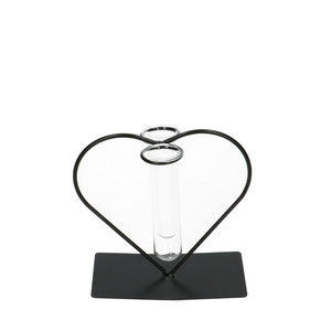 Valentine Glass Heart 2tube d3.5*10cm