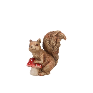 Wonderland Scottish Brown Squirrel Mushroom 11x5x12cm
