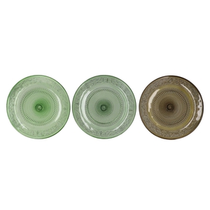 Dayah Summer Green Mix Glass Plate 32,5x2,5cm Ass P/1