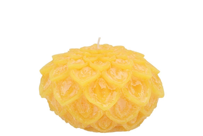 Candle Dahlia Yellow 9x7cm Nm
