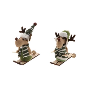 Reindeer Cozy  On Ski 2Ass L12W3H12