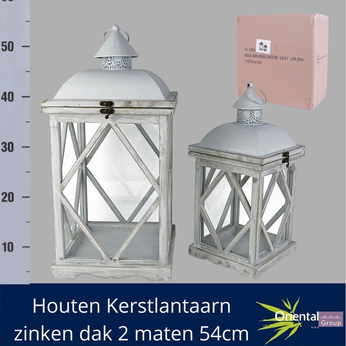<h4>LANTERN 54CM 2X WHITE</h4>