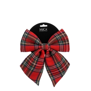 Christmas Deco bow check 23*20cm