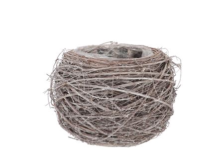 <h4>Nature Elm Branch White Planter With Bottom 14x10c</h4>