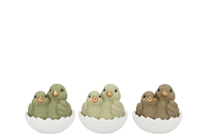 <h4>Easter Birds Summer Green Mix Ass 12x11x12cm Nm</h4>