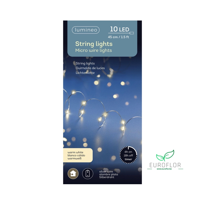 <h4>MICRO LED STRINGLIGHTS INSIDE ZILVER WARMWIT 45CM</h4>