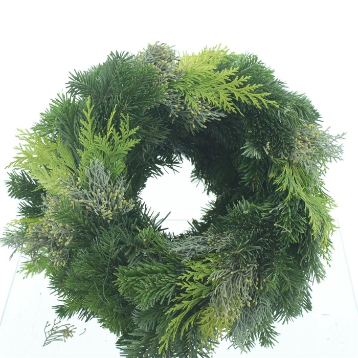 <h4>Krans Mix Half Gebonden 30cm Conifeer</h4>