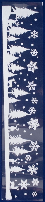 <h4>DF12-JC-20300 - Sticker snowflakes/trees 12,5x58,5cm</h4>