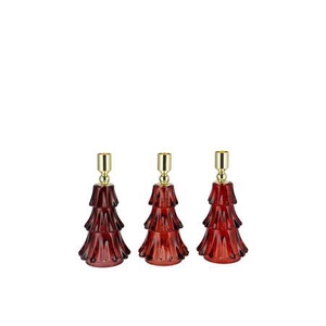 Jazz Wild Red Candle Holder X-mas Tree Ass 8x13cm