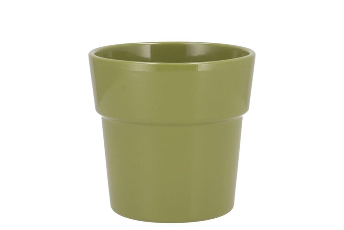 Ceramic Amazone Green Pot Orchid Edge 13cm Nm