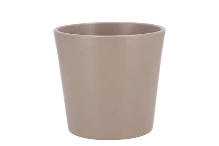 <h4>Ceramic Taupe Matt Pot Orchid 14cm</h4>