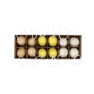 Easter Deco chicken egg d4*6cm mat x12