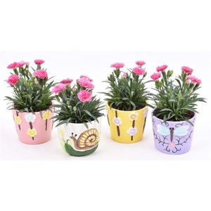 Keramiek sierpotjes 10cm