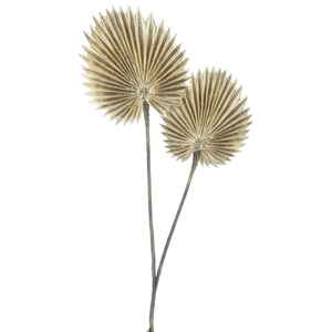 SILK FLOWERS - PALM SPRAY 2LEAVES METALLIC GOLD 74CM