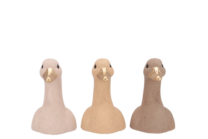 <h4>Easter Duck Head Natural Brown Mix Ass 10x12x16cm</h4>