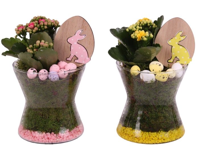 <h4>Easter Arr. Indoor Glass Hourglass Ø13cm 1PP</h4>