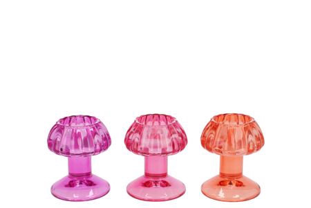 <h4>Nova Fuchsia T-light Mushroom Structure Ass 8x8x9c</h4>