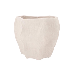 Lisboa White Pot Wave 38x38x33cm