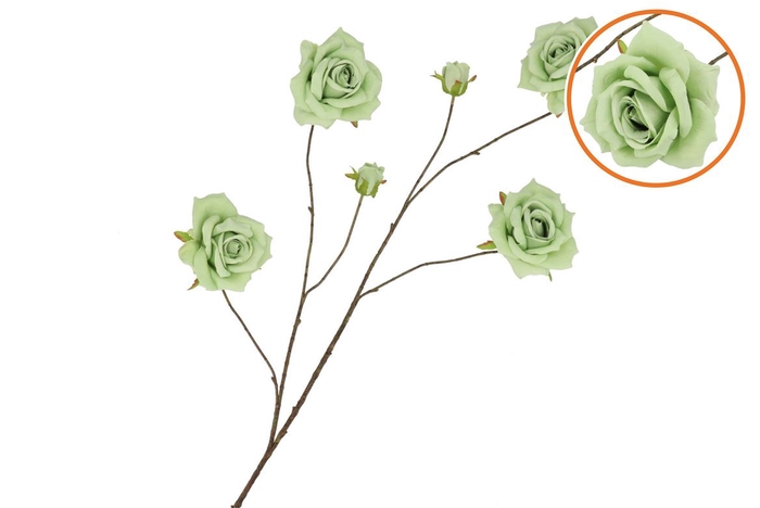 Silk Roses Wild Green 126cm Nm