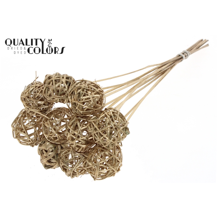 <h4>Bruce Ball 5cm on stem Antique Gold</h4>