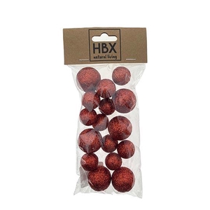 Ball With Glitter 18pcs D2