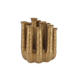 Inga Jahra Gold Vase Tube 26x17x29cm