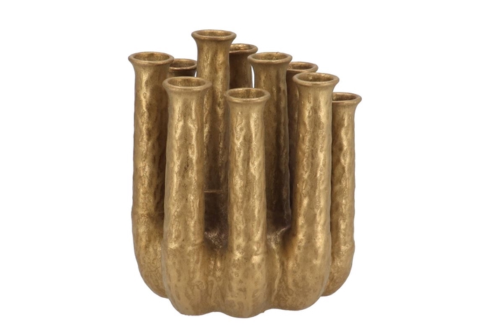 Inga Jahra Gold Vase Tube 26x17x29cm Nm