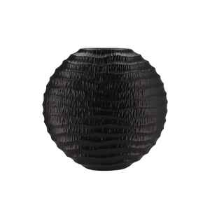 Inga Jada Black Oval Vase Wave 41x14x39cm