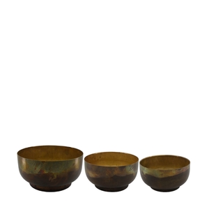 Homedeco Metal bowl S/3 d34*18cm