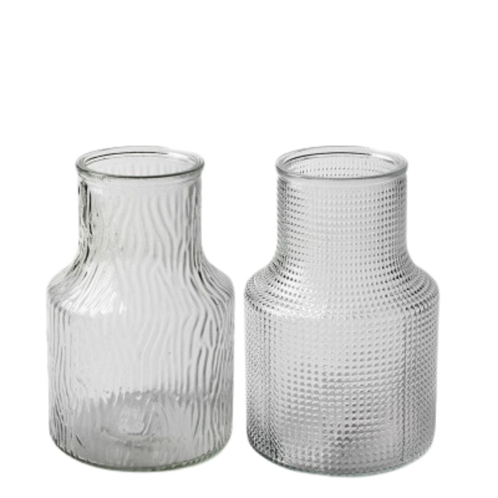 <h4>Glas Pisa fles d12*18.5cm ass.</h4>