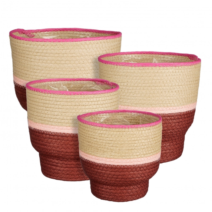 <h4>Basket sets Darcy pot S/4 d25*25cm</h4>