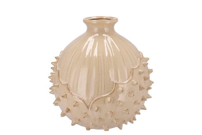 Mika Sand Vase Chestnut 24x24x24cm