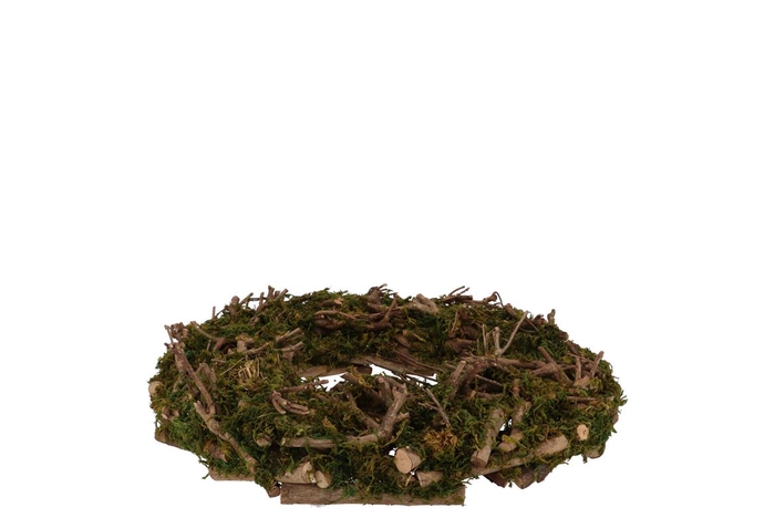 <h4>Wreath Festive Birch Moss 30x7cm</h4>