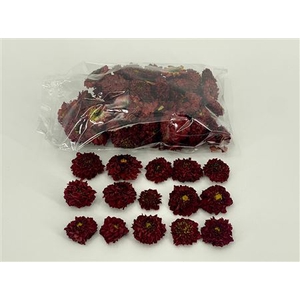 DRIED DAHLIA HEADS RED BAG (50-60 H