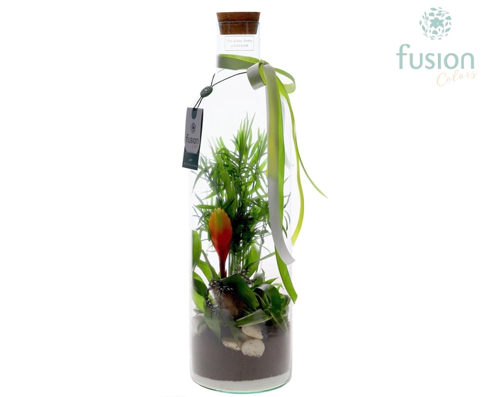 <h4>Green Bottle Fles Large met Pasen arrangement</h4>