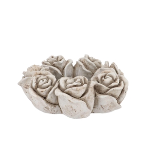 Concrete Saint Antique Rose Wreath Pot 24x24x9cm Nm