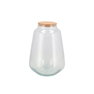 Glass Terrarium Wide With Cork 21x21x30cm