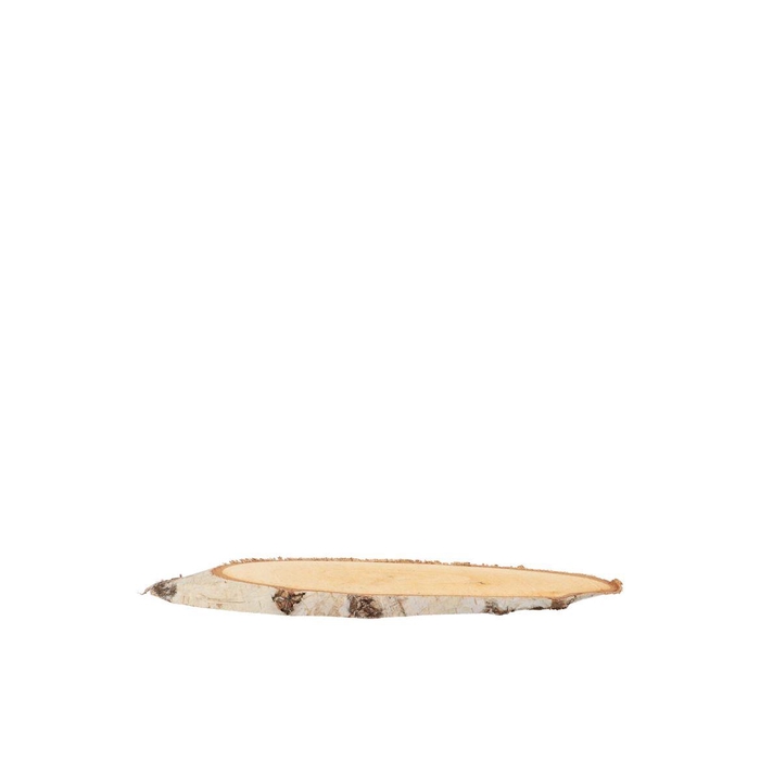 <h4>Nature Birch Slice Oval D9-11cm / L16-21cm X 2cm N</h4>