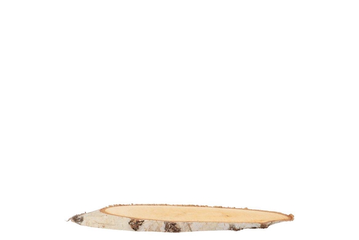 Nature Birch Slice Oval D9-11cm / L16-21cm X 2cm N